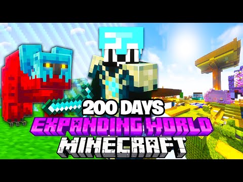 Insane Minecraft Challenge: 200 Days in EXPANDING World!