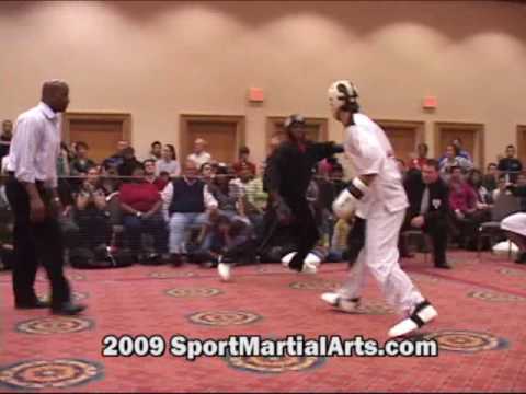 Leon Jefferson v Cass Sigmon - Boys team sparring eliminations - 2009 NBL Supergrands