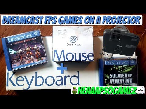 Sega Dreamcast FPS Games with Mouse Keyboard and Projector