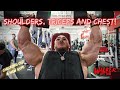 Nick Walker | CHECKING OUT A NEW GYM! | SHOULDER, TRICEPS AND CHEST! | POSING UPDATE!
