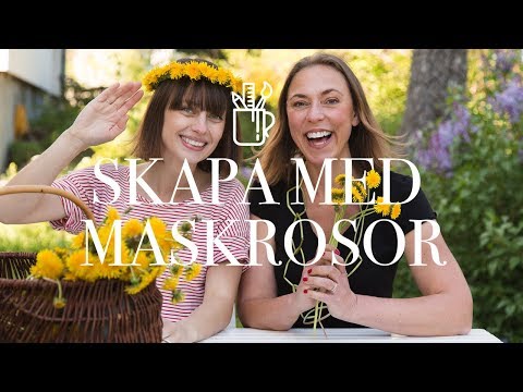 Binda en krans av maskrosor och annat pyssel