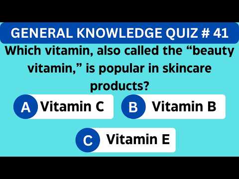 How Good Is Your Knowledge 41 | Ultimate Trivia Quiz | General Knowledge Quiz| Pub Quiz|Vitamin Quiz