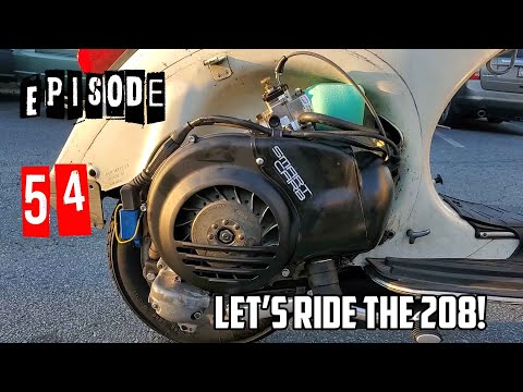 Riding and sharing my thoughts on the Vespa P200E with 208cc on stock cylinder - TST Ep. 53