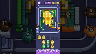 Pixel Flow — hard level 1148 (yellow cookie man on green background)
