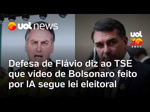 Defesa de Flávio diz ao TSE que vídeo de Bolsonaro feito por IA segue lei eleitoral