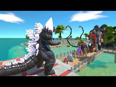 Space Godzilla vs Biollante OASIS DEATH RUN - Animal Revolt Battle Simulator