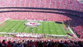 preview picture of video 'Kansas City Chiefs National Anthem 10/13/13 Record Setting Flyover'
