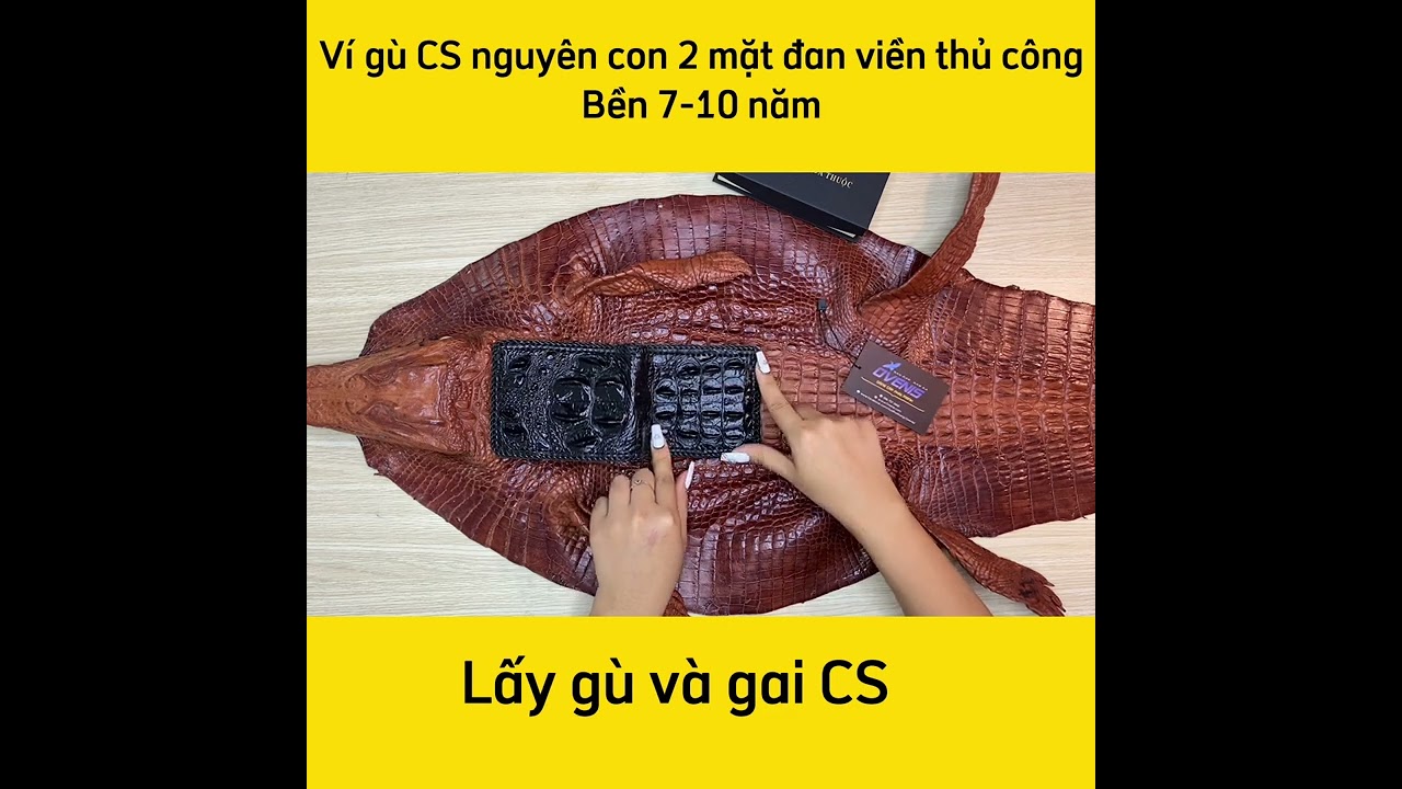 Tuyệt Phẩm Bóp 2 Mặt Gù Cá Sấu Nguyên Con V2V2D