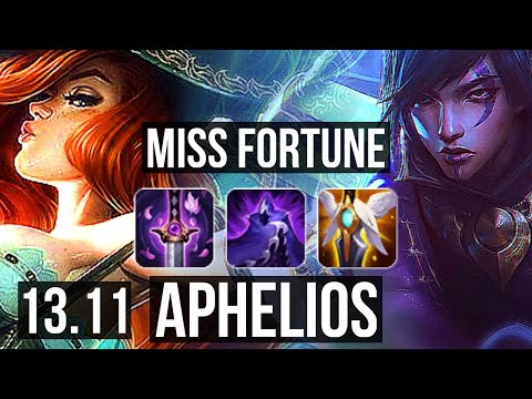 MISS FORTUNE & Rell vs APHELIOS & Karma (ADC) | Legendary, 300+ games | KR Master | 13.11