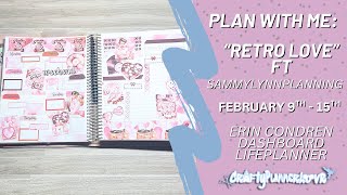 Plan with Me: “Retro Love” (February 9-15, 2026) // Erin Condren Dashboard 2026 Social Media Planner