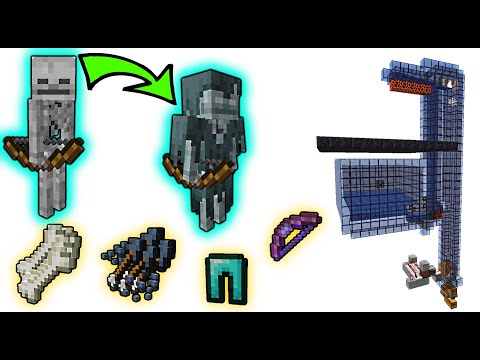 Perfect Skeleton Spawner Auto Farm! (bones, ench armor, bows) | Minecraft Stray Slowness arrows Video