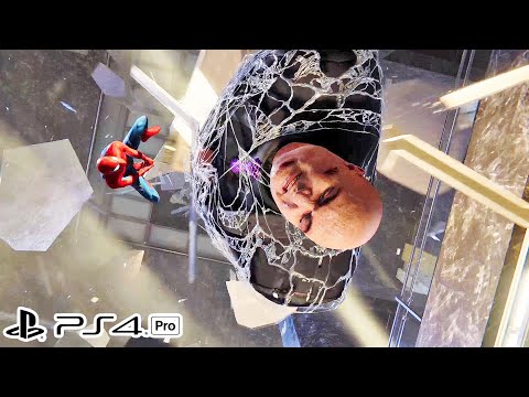 Spider - Man KINGPIN Vs SPIDERMAN Boss Fight -  PS4 PRO Gameplay