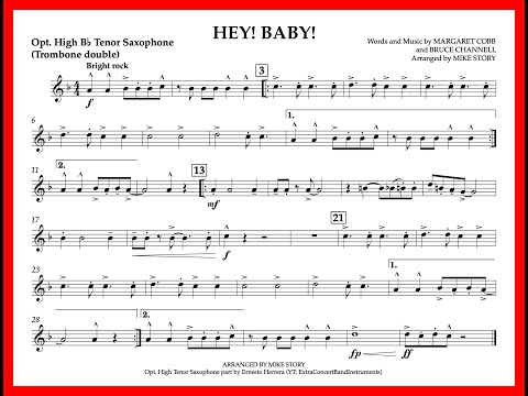 Hey Baby! (Opt. Tenor Sax part) arr. by Mike Story