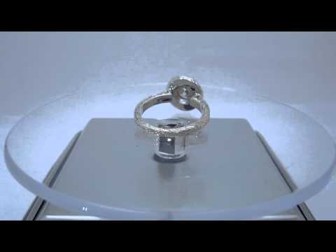 ROUND DIAMOND ENGAGEMENT RING BEZEL SET DECO 1.25CT 14K - KNR INC