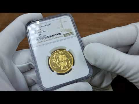 RZADKOŚĆ - Chiny. 50 Yuan 1995 Panda NGC MS68 - MAŁA DATA  | Niemczyk Aukcja 29