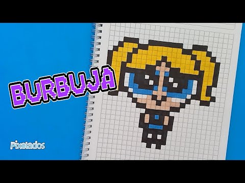 HOW TO DRAW BUBBLE FROM THE POWERPUFF GIRLS IN PIXEL ART - PIXELADOS