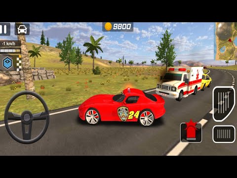 Police Car Chase Cop Simulater 2023: Car Driving 3D Skin Red Police Car Android Gameplay FHD