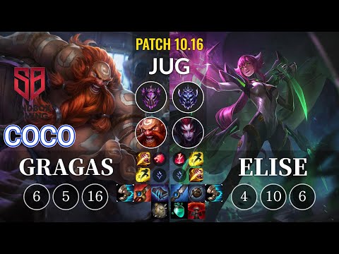 SB Coco Gragas vs Elise Jungle - KR Patch 10.16