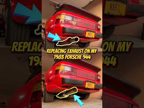 Installing catback 3.5” exhaust setup from @obxracingsports on my 1983 Porsche 944 #porsche944