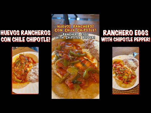 Huevos Rancheros con Chile Chipotle - Como hacer Huevos Rancheros - Receta de Huevos Rancheros