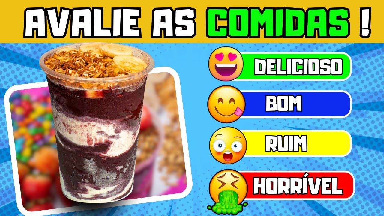 AVALIE AS COMIDAS 🍔🍕 | 80 OPÇÕES DELICIOSAS NO CARDÁPIO 😋 | Lion Quiz BR 🎉