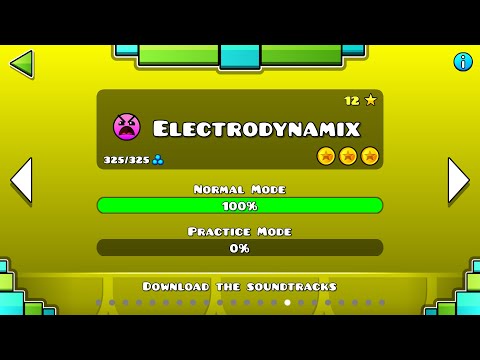 [Geometry Dash] Level 15 : Electrodynamix 100% Complete (All Coins) [4K]