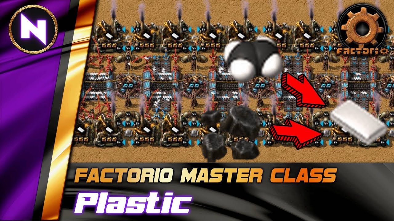Simple Upgradeable PLASTIC from 15 to 90 per second -  Factorio 0.18 Tutorial/Guide/How-to