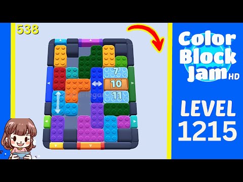 Color Block Jam Level 538 (1215) Solution Walkthrough