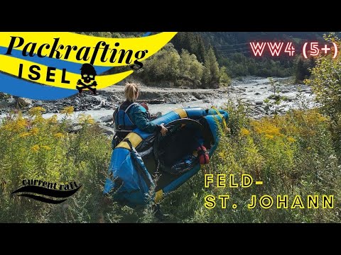 Packraft Whitewater FUN: Isel-Iselkatarakt (WW4(5)) Big Volume glacier river run with Current-Raft