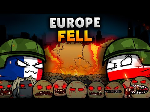 How Europe Fell to the Zombie Virus / Countryballs War Map