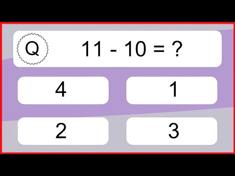 20 Subtraction Quiz Exercises for Kids: Numbers Up to 20