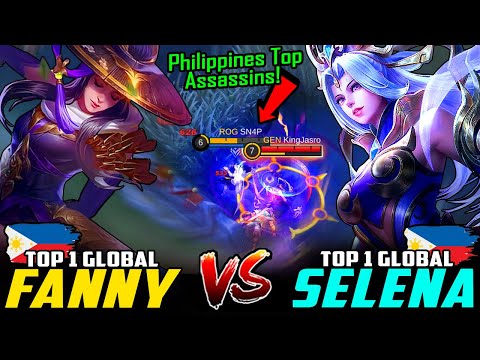 Philippines Best Assassin's Battle! Top 1 Global Fanny vs. Top 1 Global Selena ~ Mobile Legends
