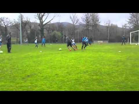 Entrenamiento del Real Oviedo tras la derrota ante el Mallorca