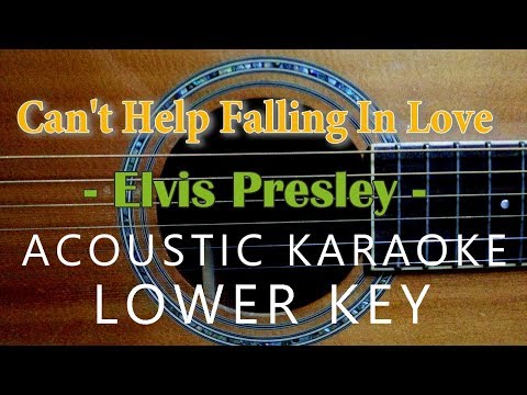 Can&#39;t Help Falling In Love - Elvis Presley [Acoustic Karaoke | Lower Key]