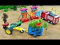 How To Make Mini Tractor Power Tiller Agricultural From Dc Motor Plastic Bottle Cap MiniFarming88