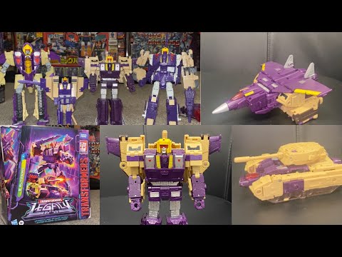 Transformers legacy leader class Blitzwing review. Generations G1 titans chug collection comparison