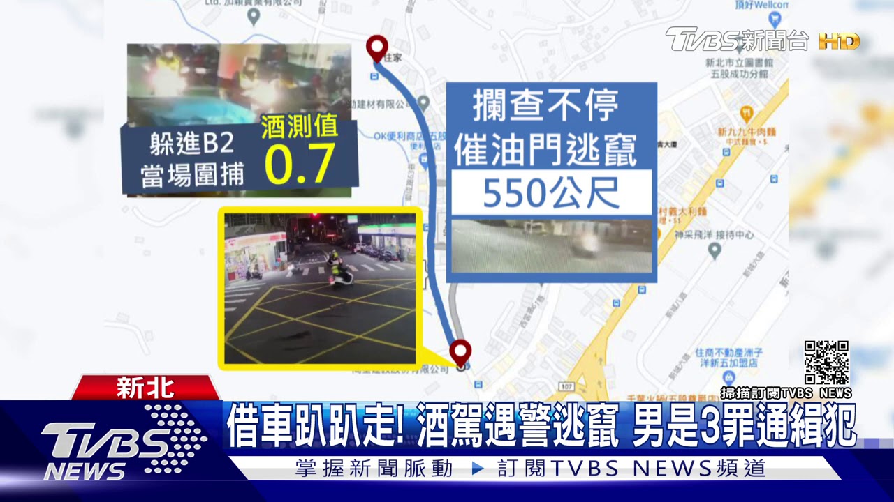 酒駕攔查不停!警匪追逐550米 地下室壓制