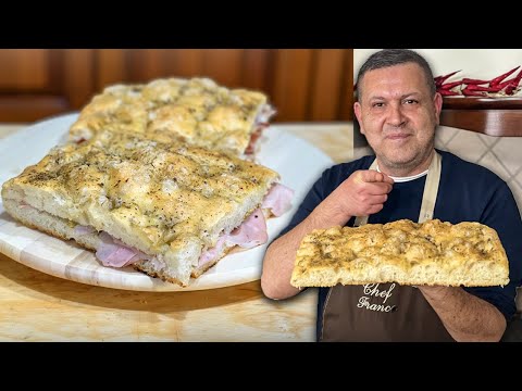 FOCACCIA FARCITA Croccante e Morbida (36 ore di lievitazione) - La RICETTA FATTA in CASA