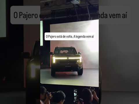 NOVO PAJERO. O momento da revelação do SUV que será vendido no Brasil em 2027.