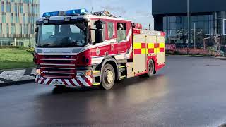 West Sussex Fire & Rescue Partridge Green’s 55P1 arriving at a large hotel fire 
