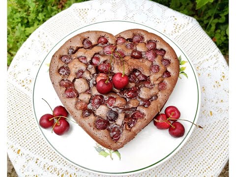 Fondant chocolat noir cerise/Prajitura cu ciocolata & cirese/Chocolate cherry cake/Шололадный фондан