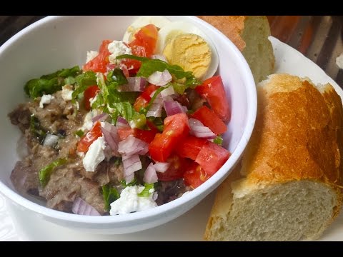 Ful Medamas/Mashed Broad Beans with Salad - SS Cooking - Episode 10