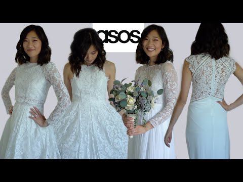TRYING ON CHEAP WEDDING DRESSES UNDER $200 | ASOS BRIDE