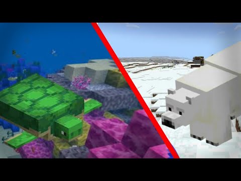 Sea Turtle vs PolarBear in Minecraft Pe Mod  (+13)