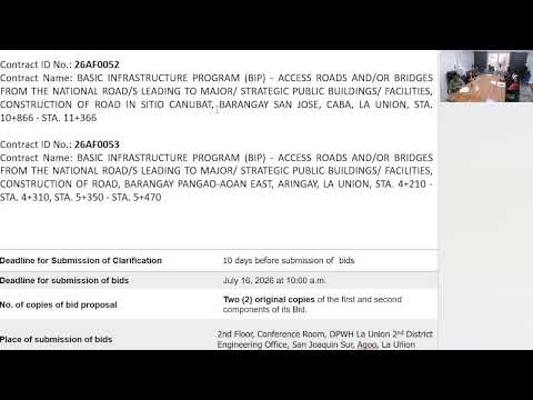 PROCUREMENT LIVESTREAM FOR DPWH LA UNION 2ND DEO ON JULY 3, 2026