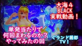 大海物語４　BLACK　単発分で何回まわるか？実戦動画　ぐランド麗都TV！