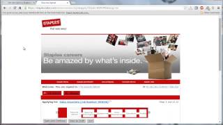 Staples Application Online Video