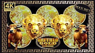 AWESOME JACKPOTS with 45 FREE GAMES MAX BET | Buffalo Gold Collection Slots