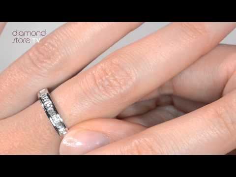 JG35Y GRACE PLATINUM Diamond ETERNITY RING 0.50CT H/SI