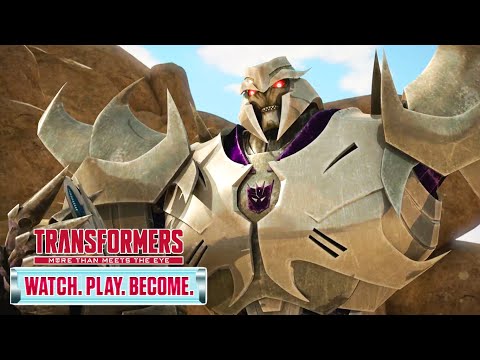 Megatron is here! | WATCH. PLAY. BECOME. | Transformers Prime | Animation